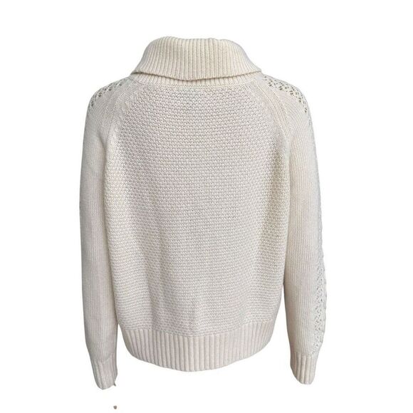 J. CREW EMBELLISHED CABLE SWEATER preppy wool blend size S - Picture 6 of 10